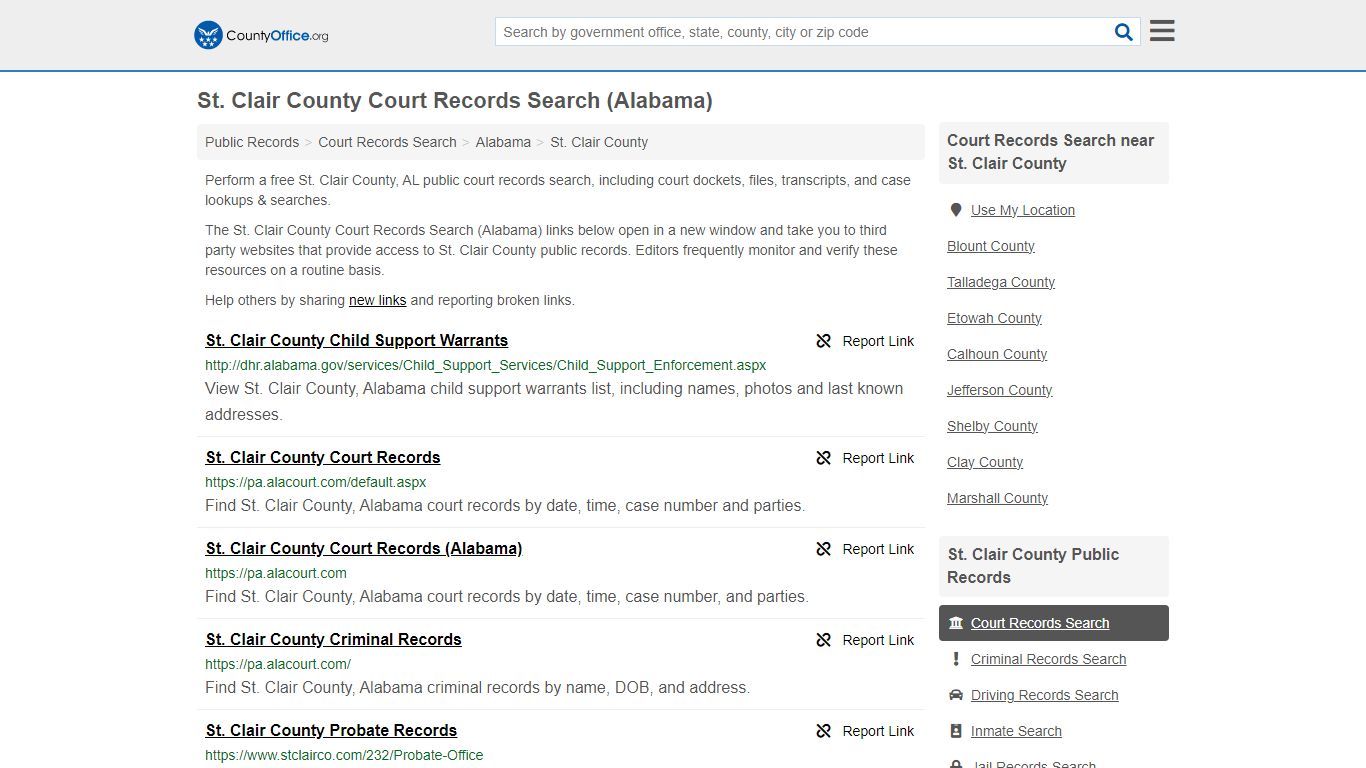 St. Clair County Court Records Search (Alabama) - County Office